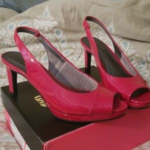 Red slingback extra comfortable heels!